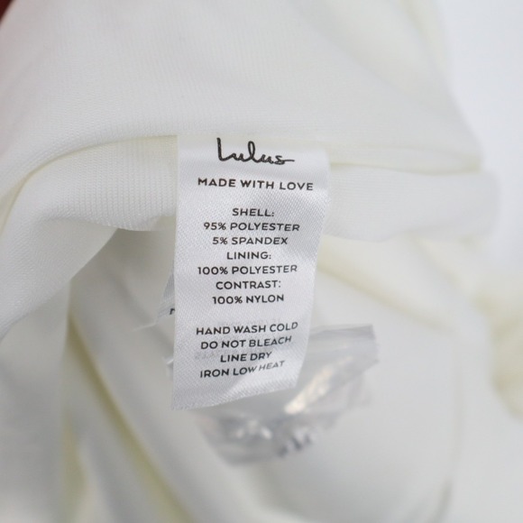 Lulus Eternally Beloved Maxi Dress Womens XL White Mesh Off-the-Shoulder Pearl - Picture 3 of 9